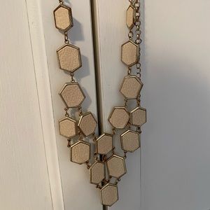 beige statement necklace